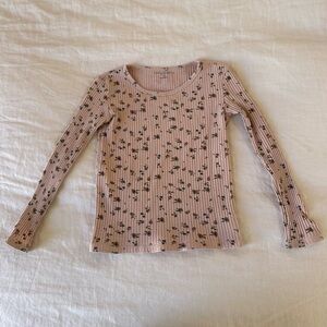 Lovely Littles Floral Ribbed Long Sleeve Shirt